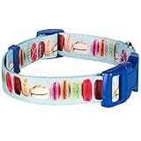 Blueberry Pet 8 Patterns Party Ideas The Ultimate Macaroon Cake With Spring Pastel Hues Basic Dog Collar, X-Small, Neck 7.5