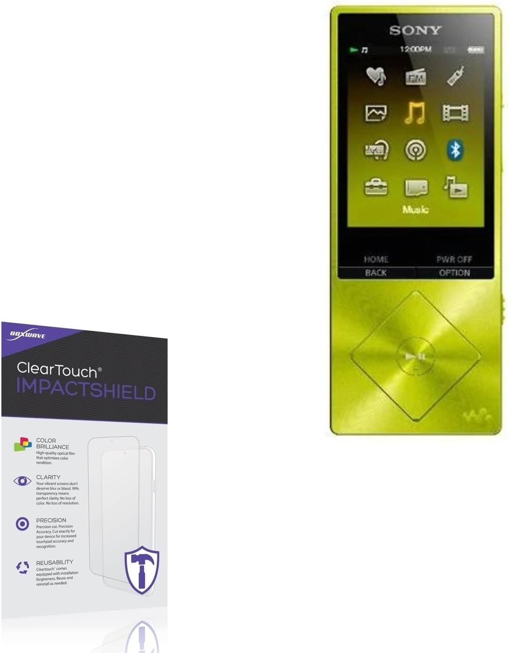 BoxWave Screen Protector Compatible with Sony NW-A20 - ClearTouch ImpactShield (2-Pack), Impenetrable Screen Protector Flexible Film