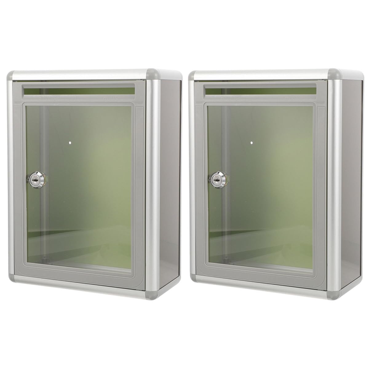 Boîte à suggestions murale transparente avec serrure boîte aux lettres aluminium bureau x2