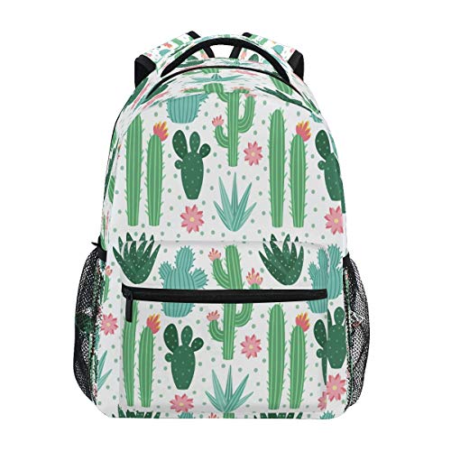 Plantes Vertes De Désert De Cactus Cartable Sac à Dos Ecole étudiant Scolaire d'ordinateur pour Voyage Ados Filles Garçons Enfant Cover
