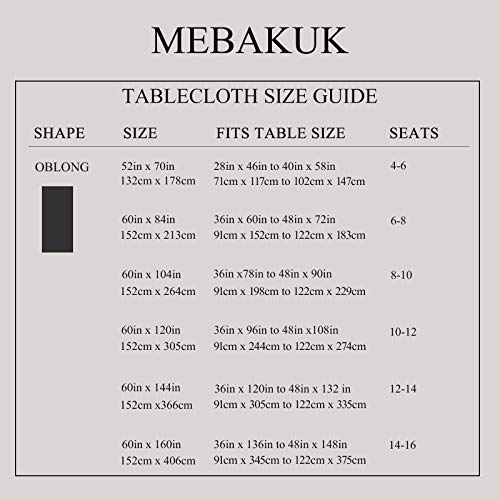Mebakuk TABLECLOTH-0 Rectangle Table Cloth Linen Farmhouse Tablecloth Waterproof Anti-Shrink Soft And Wrinkle Resistant Decorative Fabric Table Cover For Kitchen thumb #5