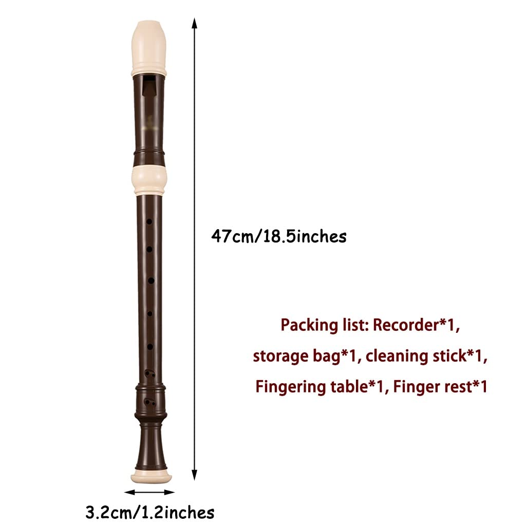 Flauta Dulce Soprano Instrumentos De Viento De Diseño Ergonómico, Flauta Dulce Barroca De 8 Agujeros para Músicos, Flautas Dulces Contralto De 3 Piezas F, con Bastoncillo De Limpieza