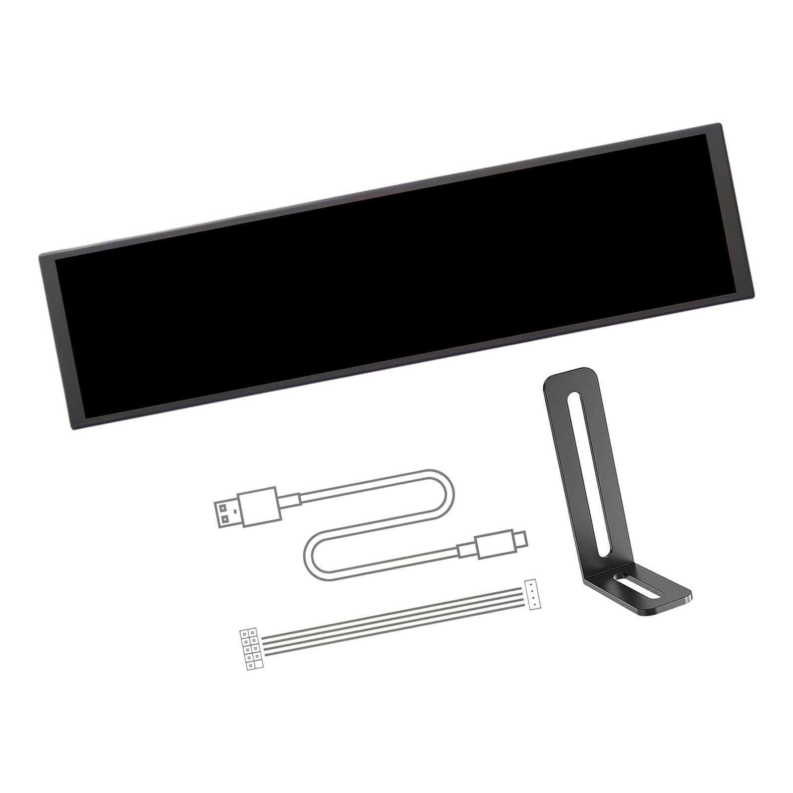 Écran latéral de boîtier d ' Ordinateur 9, 16 Pouces, Black