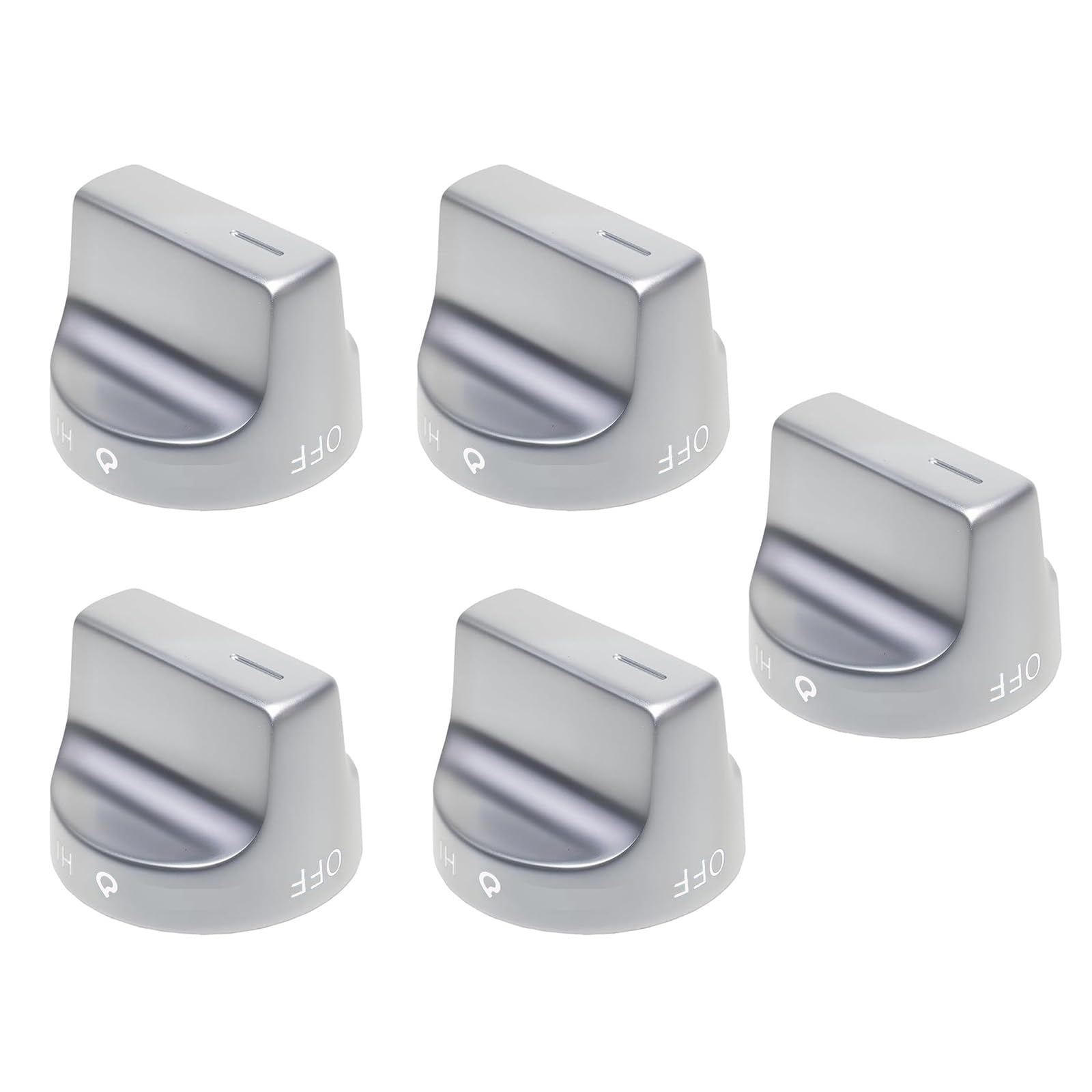 Kalttoy 5Pcs Cooker Handle Replacement Control Knob Zinc Alloy Texture Smooth Turning Accurate Heat For Cooker Zinc Alloy Stove Knob Replacement
