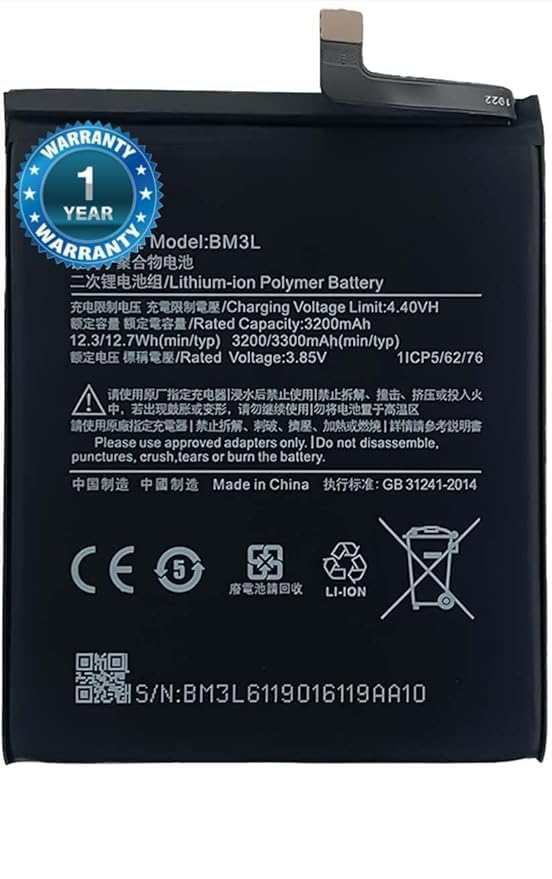 Image of Original BM3L Battery for Redmi 9 M1902F1G Battery with 1 Year Warranty***(RFG192)
