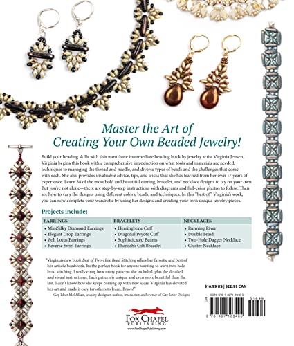 Best of Two-Hole Bead Stitching: Making Beautiful Earrings, Bracelets, and Necklaces for a Timeless Jewelry Wardrobe (Fox Chapel Publishing) 38 Step-by-Step Projects for Beaded Jewelry-Making