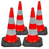 Leitkegel 75cm UvV Bigfoot Kingdom 5,1kg mit stark reflektierender Folie RA2CM (4 x 75 cm Kingdom) VPE 4 Stück