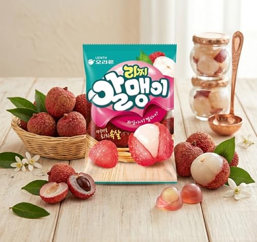Dulce de gelatina sabor lichis, textura masticable 67g miniatura 3