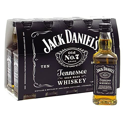 Jack Daniels Miniature American Bourbon Whiskey 5cl Miniature - 10 Pack