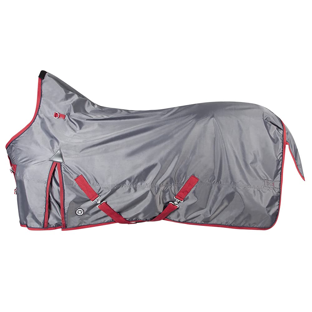 PFIFF 102832 - Manta Impermeable con Forro Polar, Color Gris y Rosa 105
