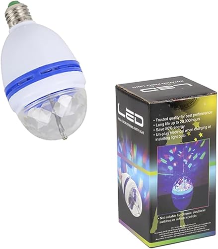 Miniatura 2 de The Dreidel Company Bombilla de discoteca giratoria, fiesta de discoteca giratoria LED para decoración de fiestas del hogar y escuela, reuniones y