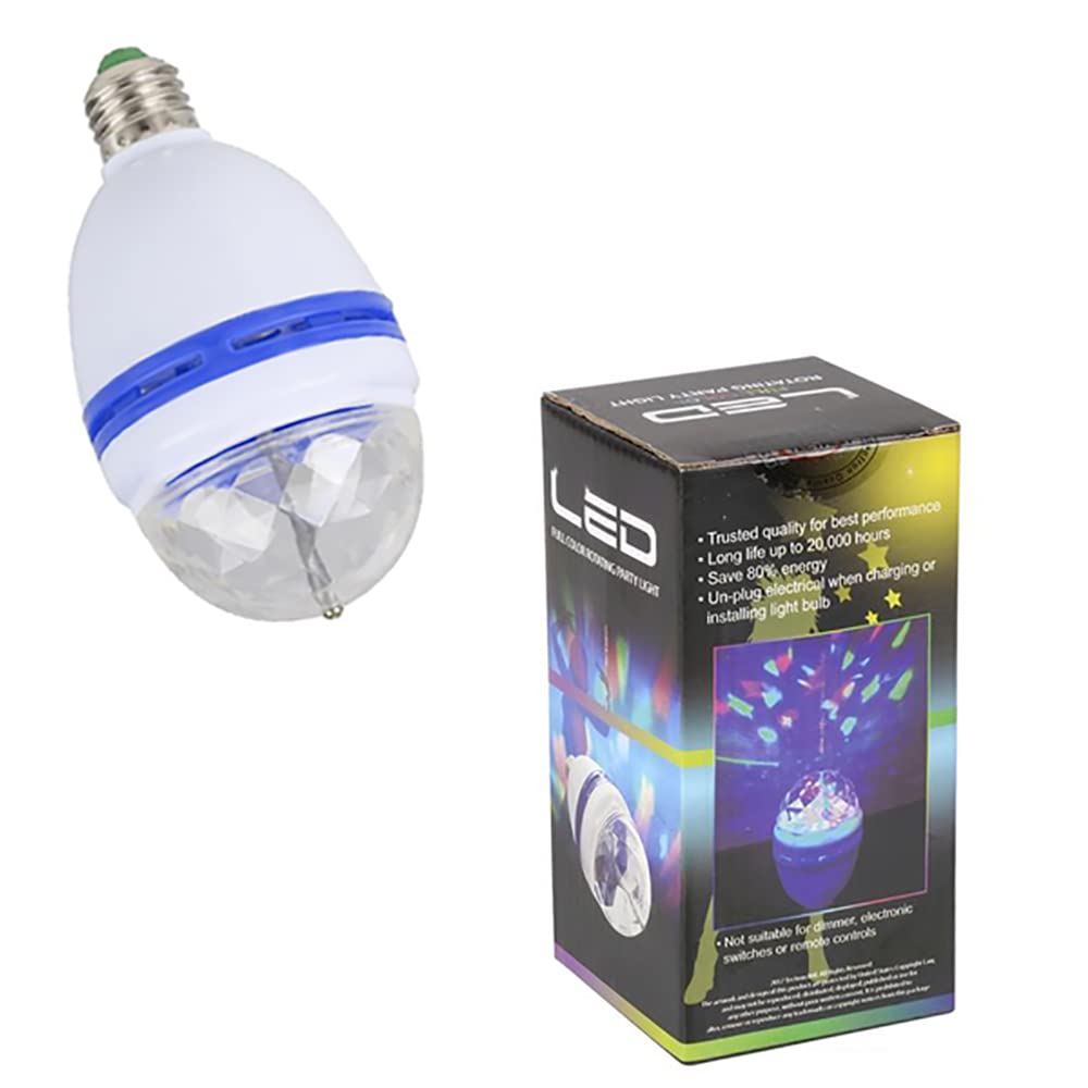 The Dreidel Company Revolving Disco Bulb, LED Rotating Disco Party for Home and School Parties Decorations, Gatherings Events
