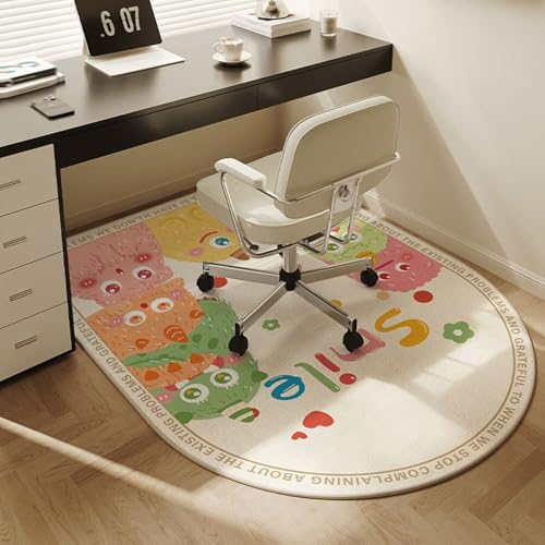 ゲーミングカーペット 可愛い柄 チェアマット 床保護 床を傷から守る ソフト 静電気防止 無臭 洗濯可 椅子用マット オフィス ペット 食卓 ソフト フロアシート 防音 机下/椅子/フロア/畳 幅広 120*90cm