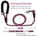 JBYAMUS 5 FT Strong Dog Leash with Comfortable Padded Handle and Night High Visibility Reflective Threads for Medium and Large Dogs (Purple)