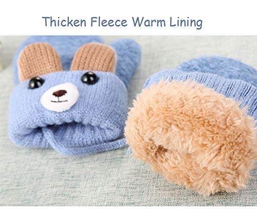 Baby Toddler Cute Winter Warm Knitted Magic Mittens On String Kids Cold Weather Snow Insulated Gloves for Girl Boy 0-3Y Gift4