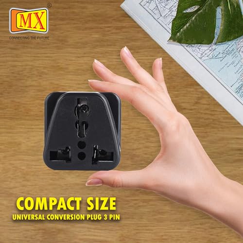 Image of MX India to UK Travel Adapter - Type G Plug Converter for Laptops, Cameras, Chargers & Devices - Compatible with UAE, Hong Kong, Dubai - Pack of 2