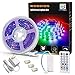 Wobsion Striscia Led RGB 5 Metri,Luci Led Colorate,Lucine Led Decorative Colorate,Telecomando Striscia Led,Kit Cambio Colore RGB 4096 LED con Telecomando,Adatto per TV,Soggiorno, Decorazione natalizia