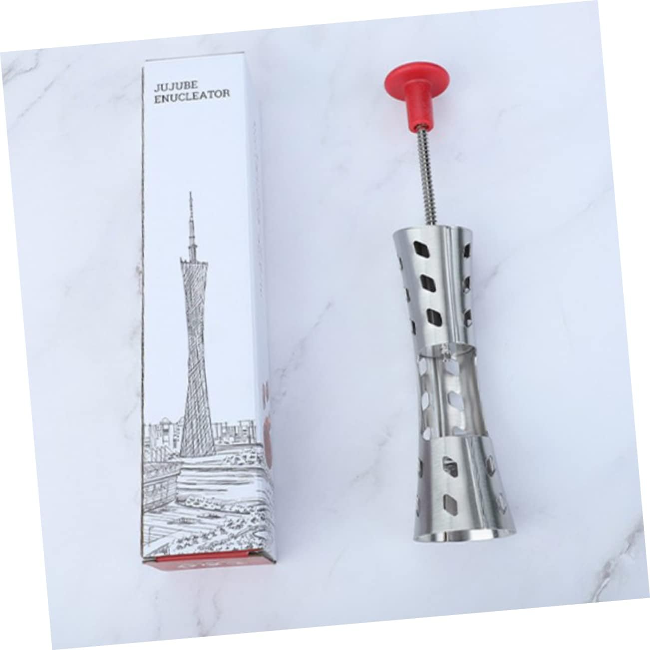 Ciieeo 3pcs Cherry Core Removing Tool Portable Cherry Pitter Press Easy to Use Clean Kitchen Fruit Core Remover