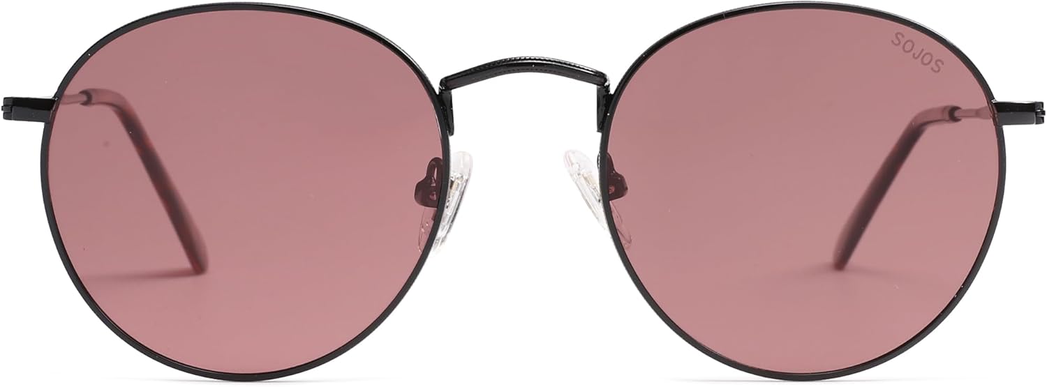 SOJOS Small Round Polarized Sunglasses for Women Men Classic Vintage Retro Shades UV400 SJ1014 - Image 2
