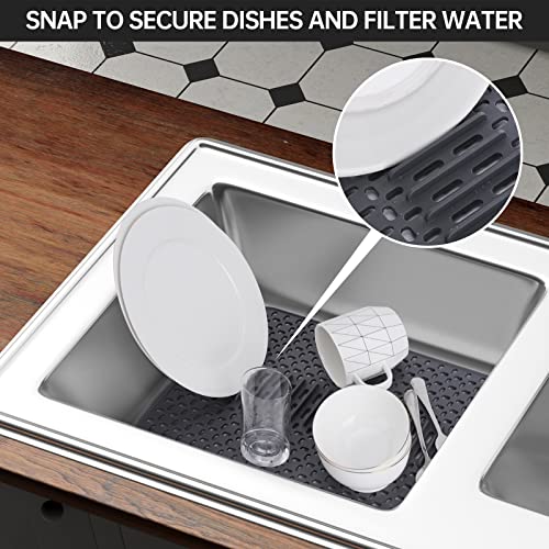 Toski Silicone Sink Protector Mat, Sink Mat 16.9 x 12.6 in, Sink Protector Heat-Resistant - Image 4