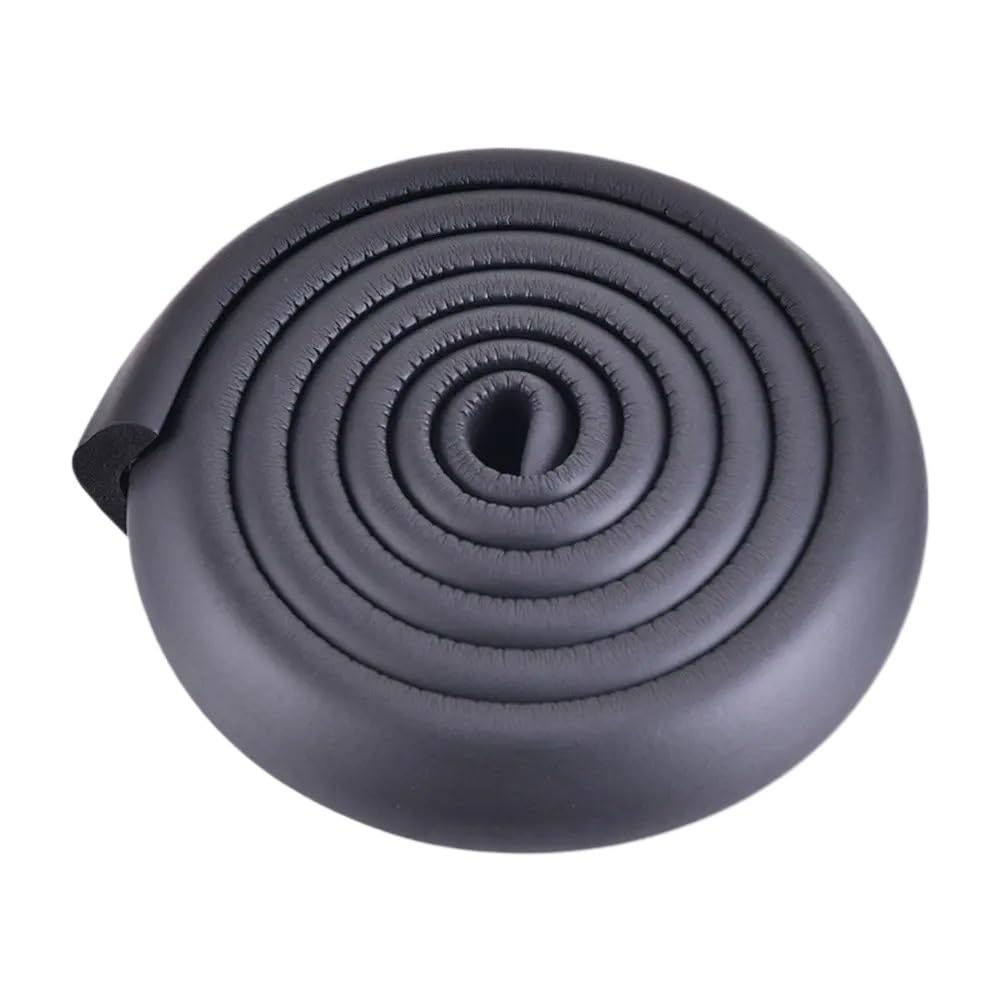 1pc 2M Soft Kids Security Foam Sponge Desk Table Guard Strip Anticollision Corner Protector Edge Protection(Black)