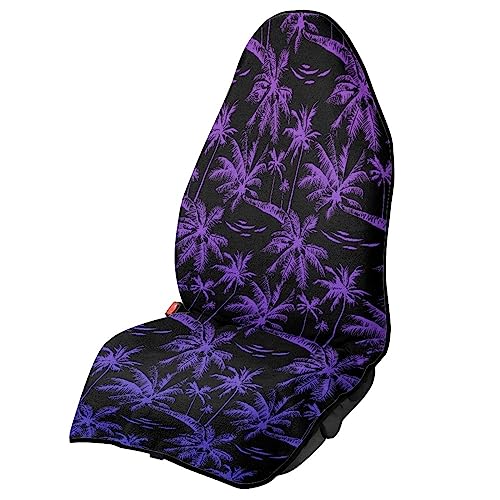 GOSTONG Purple Tropical Palm Trees Print Beach Towel Bucket Seat Cover Waterproof for Running Swimming Workout Outdoor Sports,Washable and Easy to Install