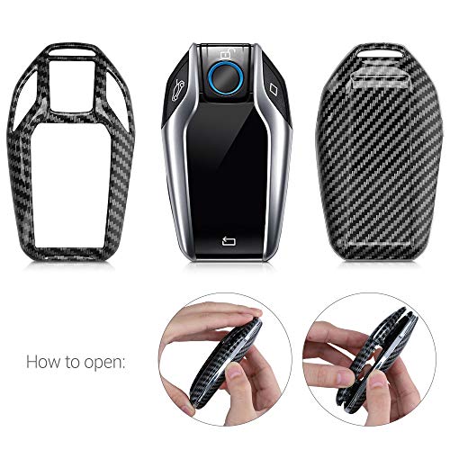 kwmobile autosleutelhoes compatibel met BMW Display Key autosleutel - hardcover beschermhoes - Carbon - zwart - Image 4
