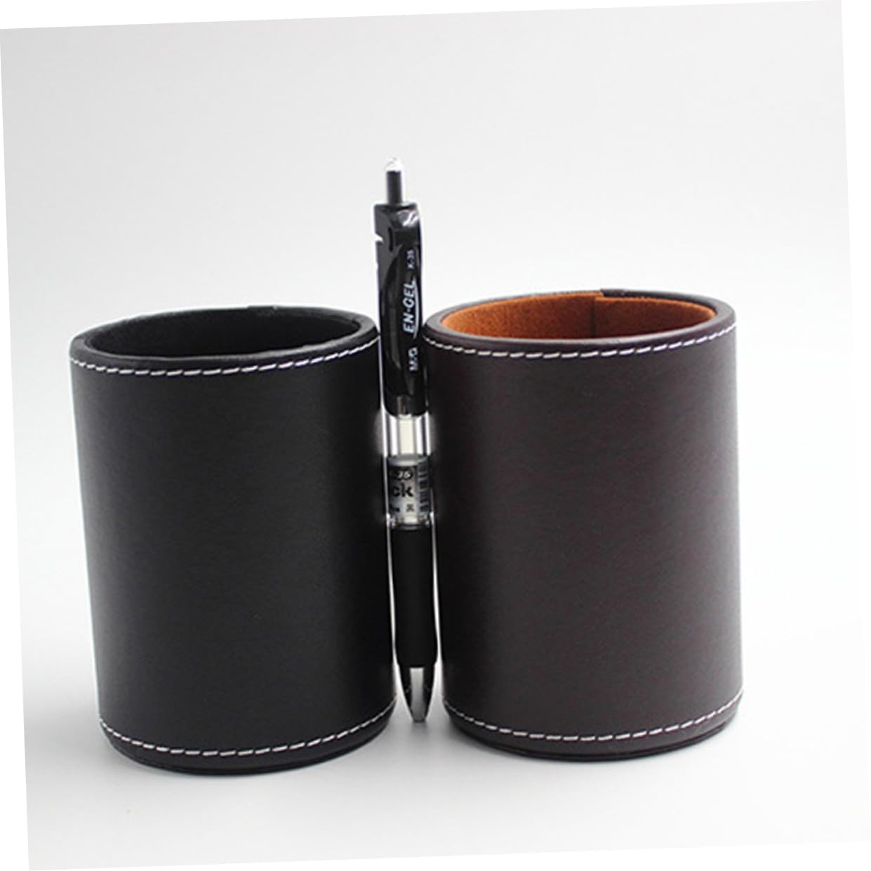 MAGICLULU 3 Piezas Portalápices Pu Para Escritorio Sostenedor De La Pluma De La Pu Contenedor De Lápiz Sostenedor De La Pluma De Escritorio Moda Tanque De Almacenamiento