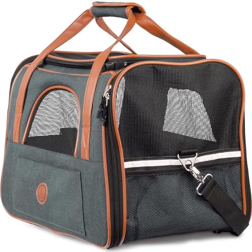 Hundetasche & Katzentasche bis 6,5kg - Hochwertige Hundetragetasche - Transporttasche für Katzen - Faltbare Mobile Tragebox für Hunde & Katzen
