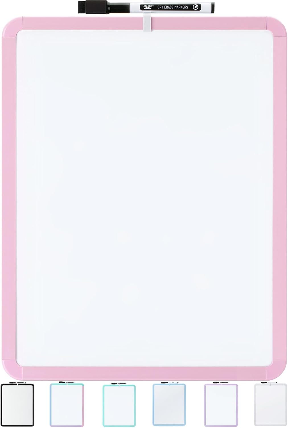 Mr. Pen Dry Erase Board, 14” x 11” with a Black Dry Erase Marker, Pink