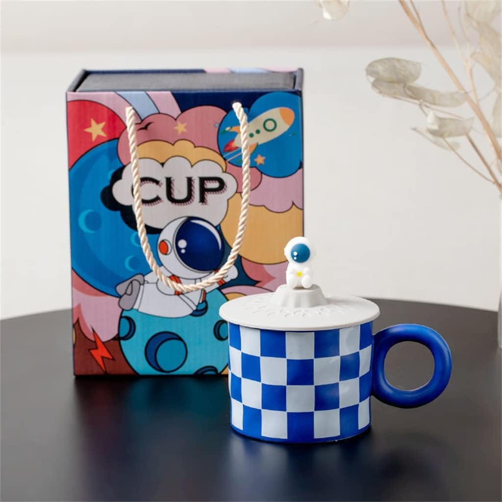 Mug Klein Cup With Lid High-value Drinking Household Men's Coffee Women's Breakfast(D)