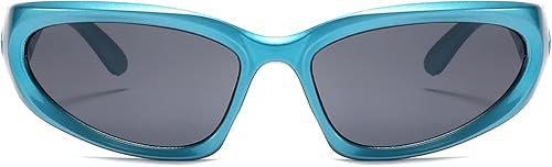 Miniatura 4 de LASPOR Gafas de sol deportivas envolventes para mujeres y hombres, lentes deportivos Y2K