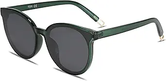 SOJOS Fashion Round Sunglasses for Women Men Oversized Vintage Shades SJ2057