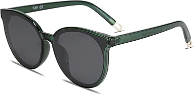 SOJOS Fashion Round Sunglasses for Women Men Oversized Vintage Shades SJ2057
