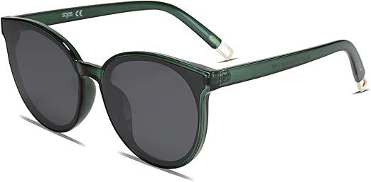 SOJOS Fashion Round Sunglasses for Women Men Oversized Vintage Shades SJ2057