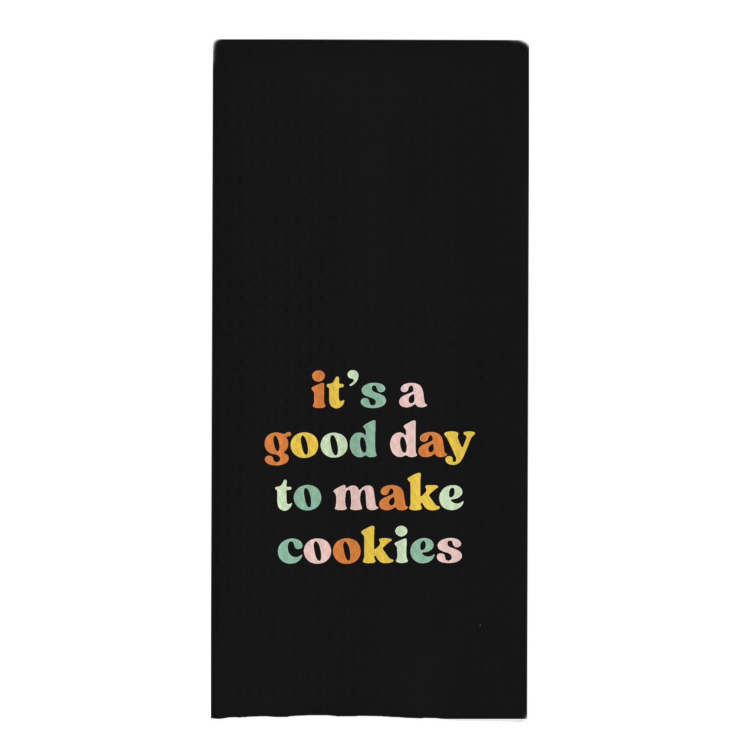 Baking & Cooking Towels, Tea Towels for Bakers & Cooks, Gifts for Cookie Lovers, 16x24 Black