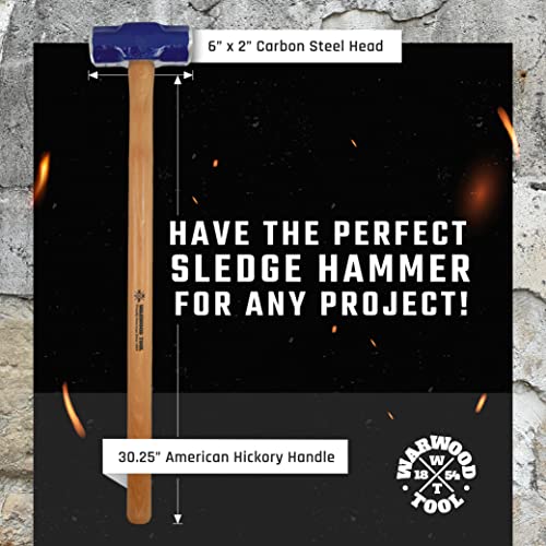 Warwood Tool 6 lb. Double-Faced Sledge Hammer - Tools for Home Improvement - Tools & Home Improvement - Made in the USA - Image 4