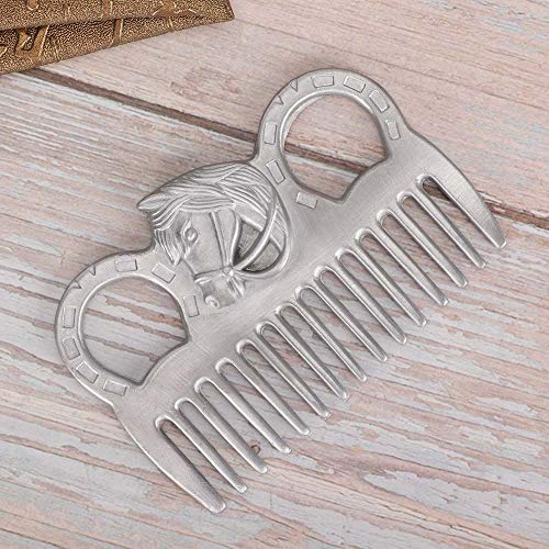 Curry Comb for Horse Mane Towing Comb for Horses Mane Comb for Horses Portable Animal Husbandry Horse Hair Metal Comb Polishing Technology Washing Opening Knot Supply - Image 2