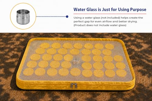 Image of Foldable Solar Food Drying Bag with Zipper Cover|Breathable Sun Dryer for Papad,fish,Chips,Fruits,Vegetables & Herbs|Dustproof for Balcony, Terrace & Window Use | 2 Year Warranty(4 Ft x 2 Ft) (yellow)