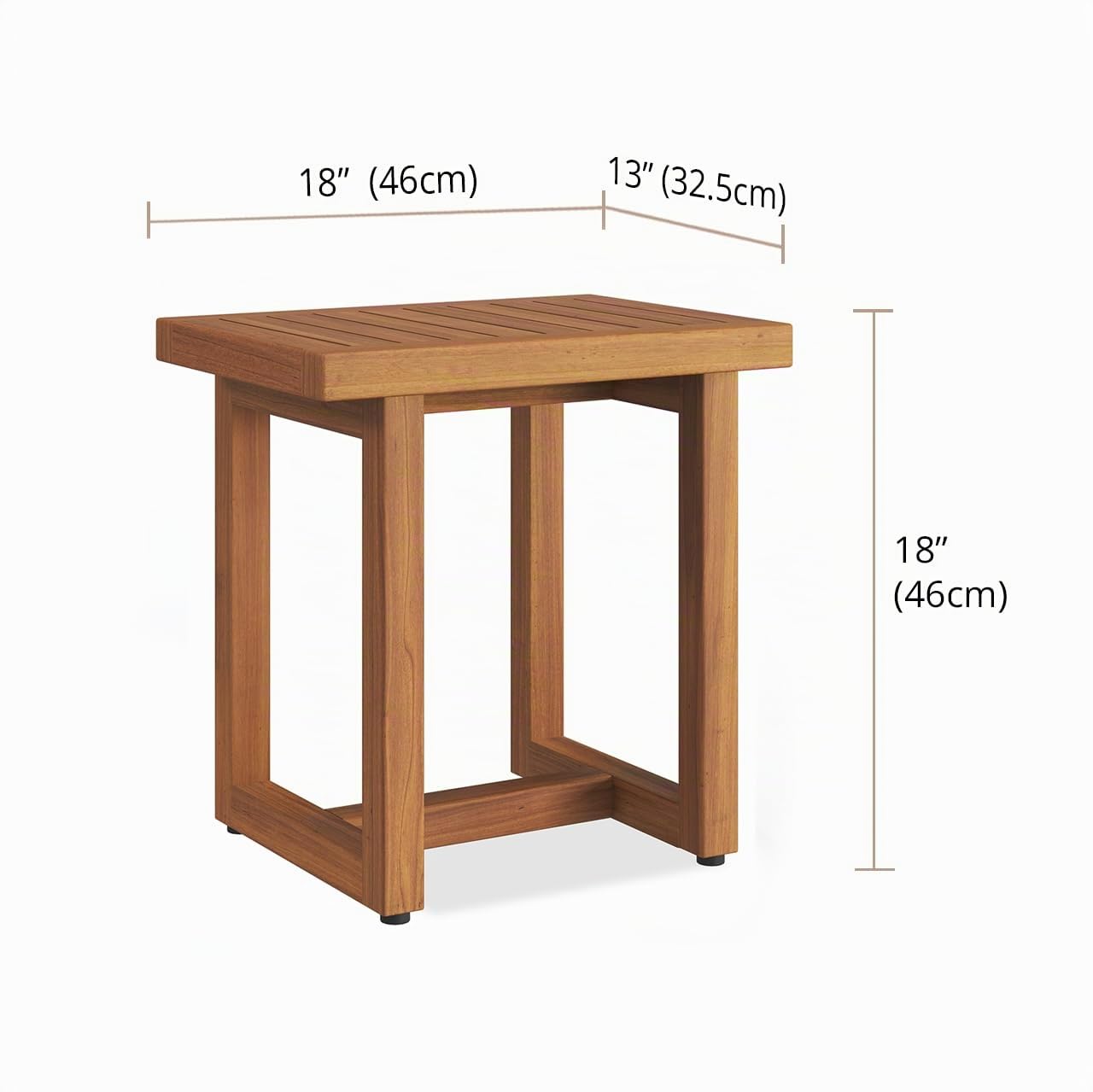 The Original Spa - Banco de ducha (madera de teca, 45,7 cm)