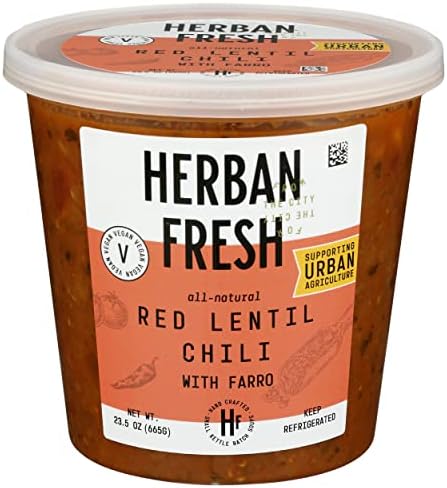 Herban Fresh Red Lentil Chili with Farro, 23.5 OZ