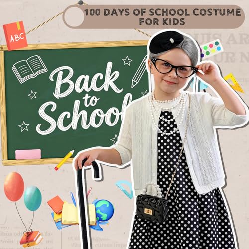 Disfraz completo 16 piezas para niñas 100 días de colegio miniatura 3