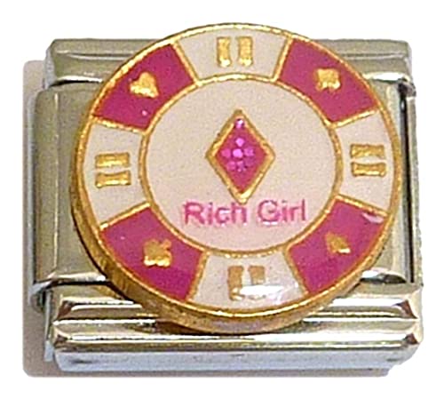 Rich Girl Poker Chip Italian Charm