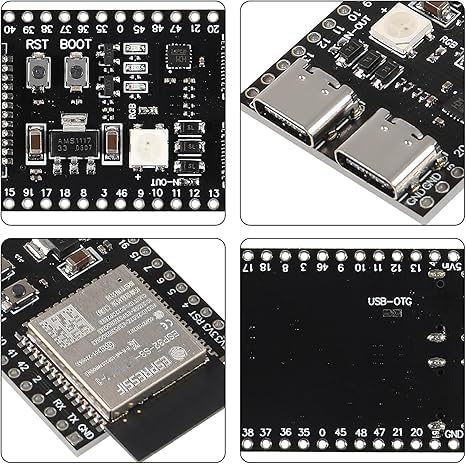 Image of ESP32-S3 DevKit-N16R8 Board | OTG USB + USB-to-Serial | 16MB Flash, 8MB PSRAM | Wi-Fi & Bluetooth 5 | Ideal for IoT | UNO & MicroPython Support | Unsoldered