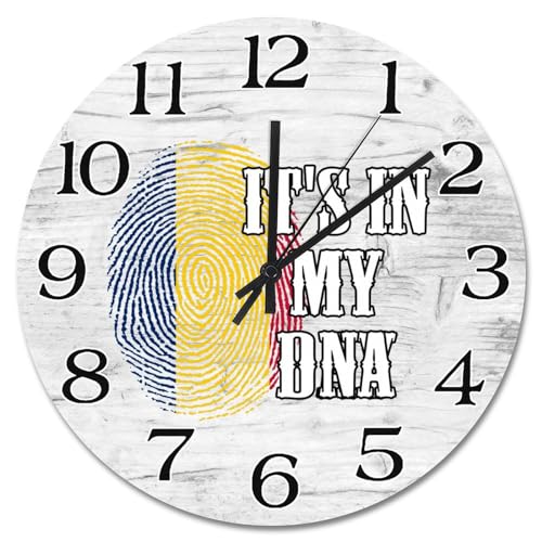 Horloge murale drapeau du Tchad en bois, idee cadeau originale deco maison