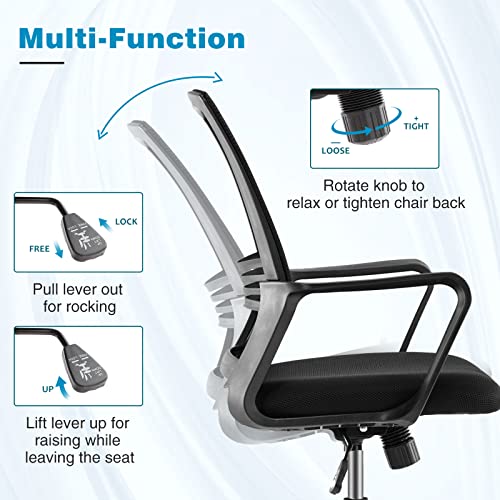 Olixis 9999 Tall Drafting Chair, Adjustable Foot Ring And Armrests, Breathable Mesh, Ergonomic Lumbar Support 360 Degree Swivel, For Standing Desk, Laboratory, Kitchen Bar, Office thumb #6