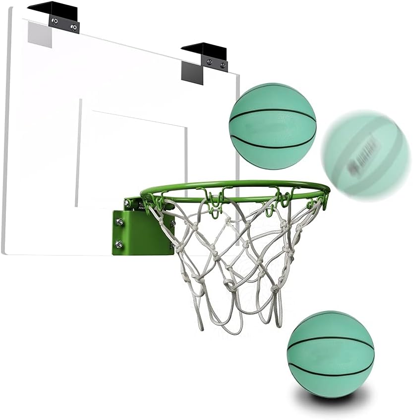 BIGTREE Mini Indoor Basketball Hoop Glow in The Dark,Mini Basketball Hoop Set for Door & Wall,Include Complete Accessories,LED Kids Mini Basketball Hoop & Ball : Sports & Outdoors