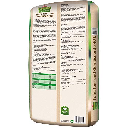 Tomatenerde Florissa Natürlich 58578 Bio Tomaten- und Gemüseerde