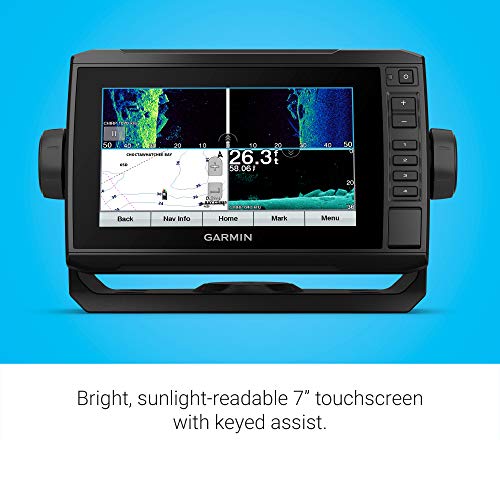 Image of Garmin ECHOMAP UHD 74sv with GT56UHD-TM Transducer, 7 inch inch Keyed-Assist Touchscreen Chartplotter with U.S. BlueChart G3 and Added High-Def Scanning Sonar (010-02520-01)