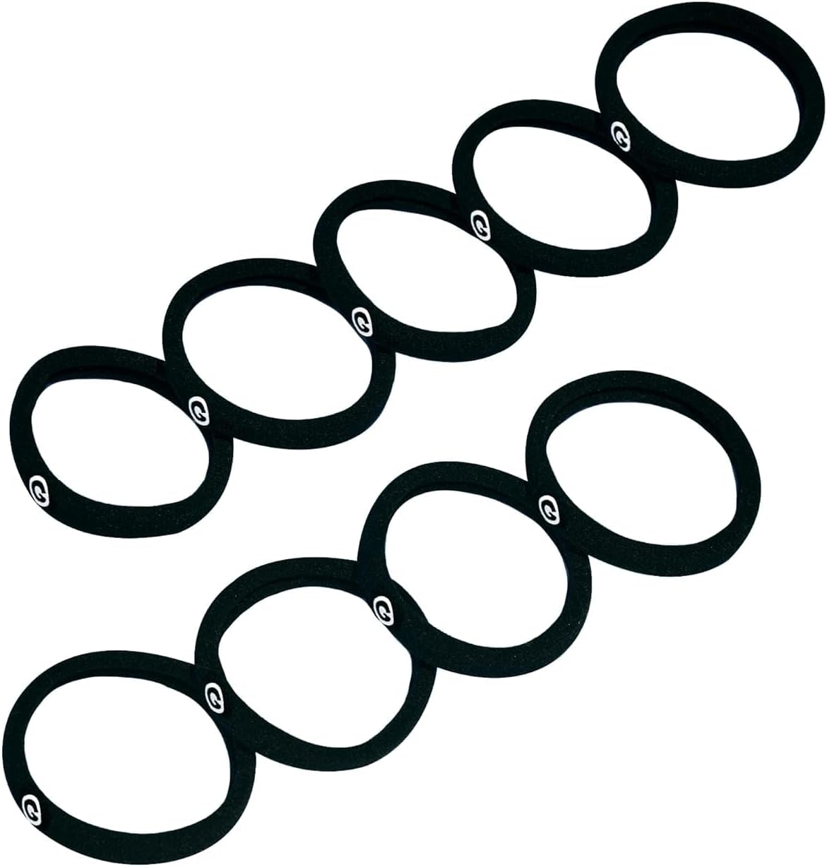 GIMME Bands Any Fit Hair Ties | No Break Microfiber Hair Elastics | A Firm Yet Gentle All Day Hold with No Snagging, Dents, or Breakage | Black Onyx
